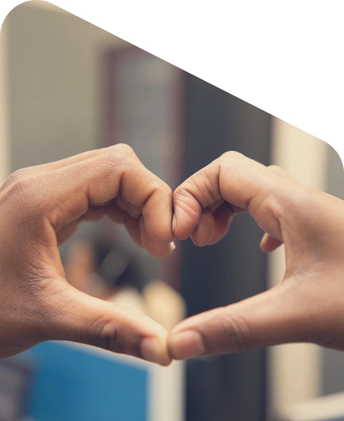 Two hands forming a heart — Bring the Heart, our cultural principle
